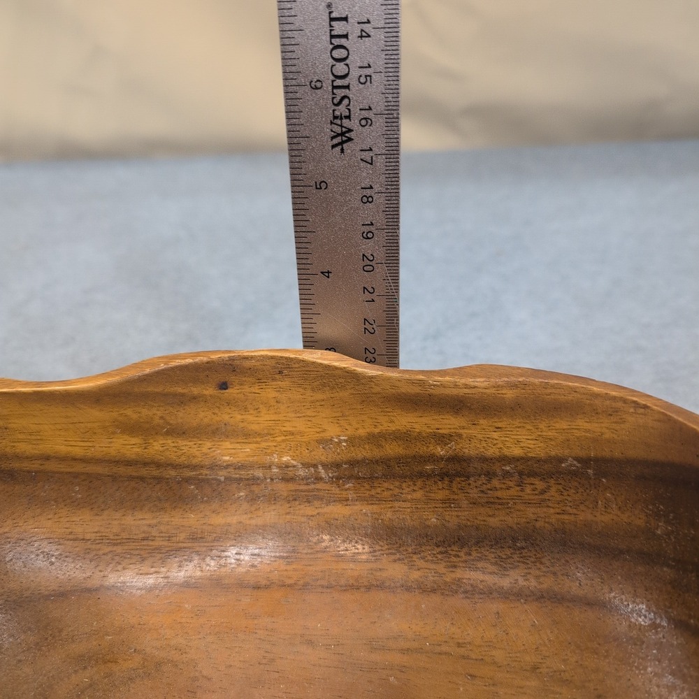 Vintage Wood Grape Bunch Shaped Serving‎ Bowl Rustic Kitchen Decor - Picture 5 of 5